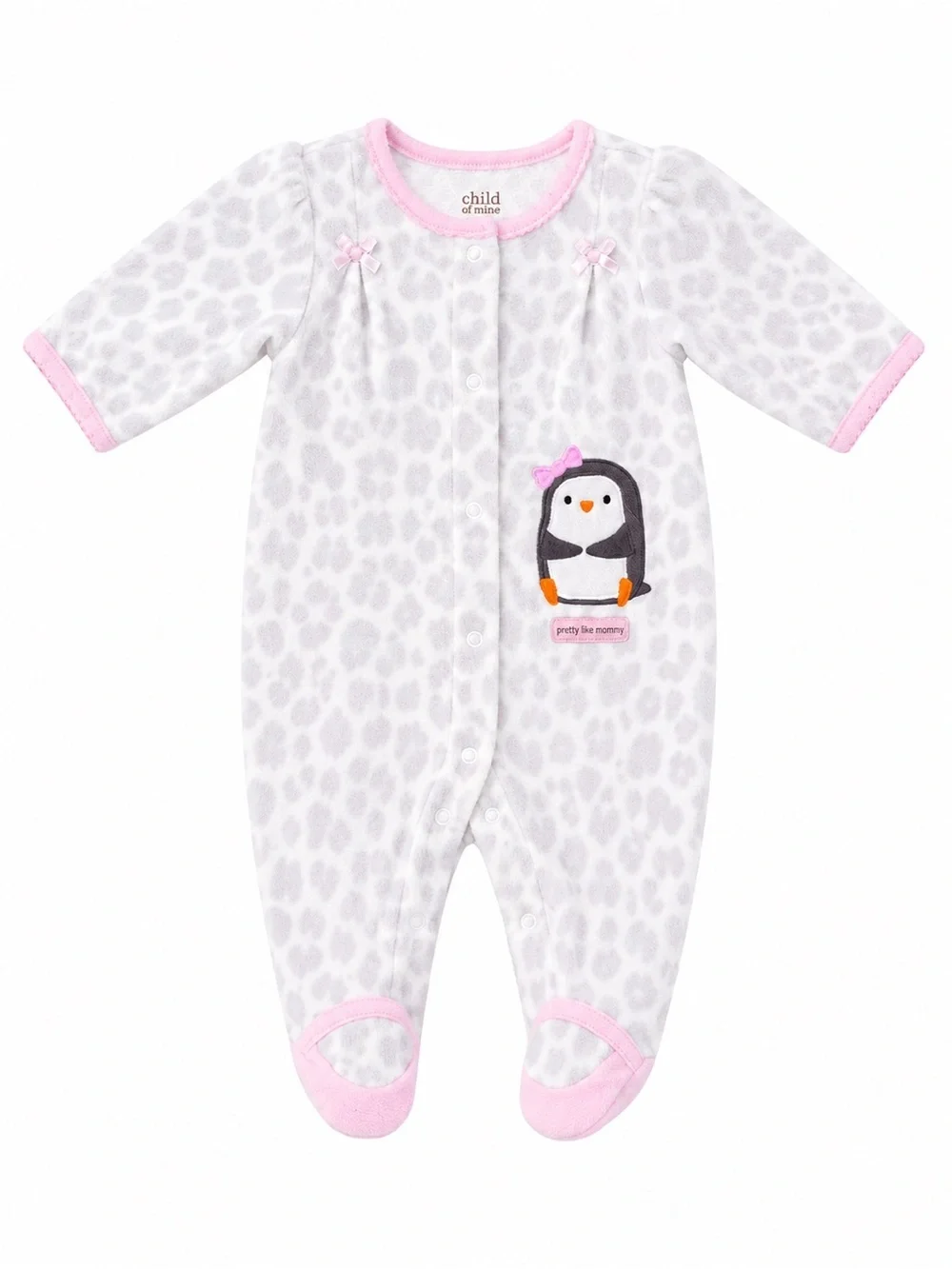 Child of Mine Penguin Fleece Footed Sleeper